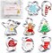 8 Pcs Christmas Cookie Cutters, Winter Holiday Cookie Cutter Set, Stainless Steel Metal Cutter with Gingerbread Men,Christmas Tree,Snowflake, Candy Cane, Angel, Santa Face,Stocking,Mitten